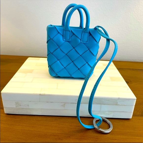 Bottega Veneta Handbags - Bottega Veneta Micro Tote Bag Charm, Rare Blue Spring Collector’s Piece •NEW•